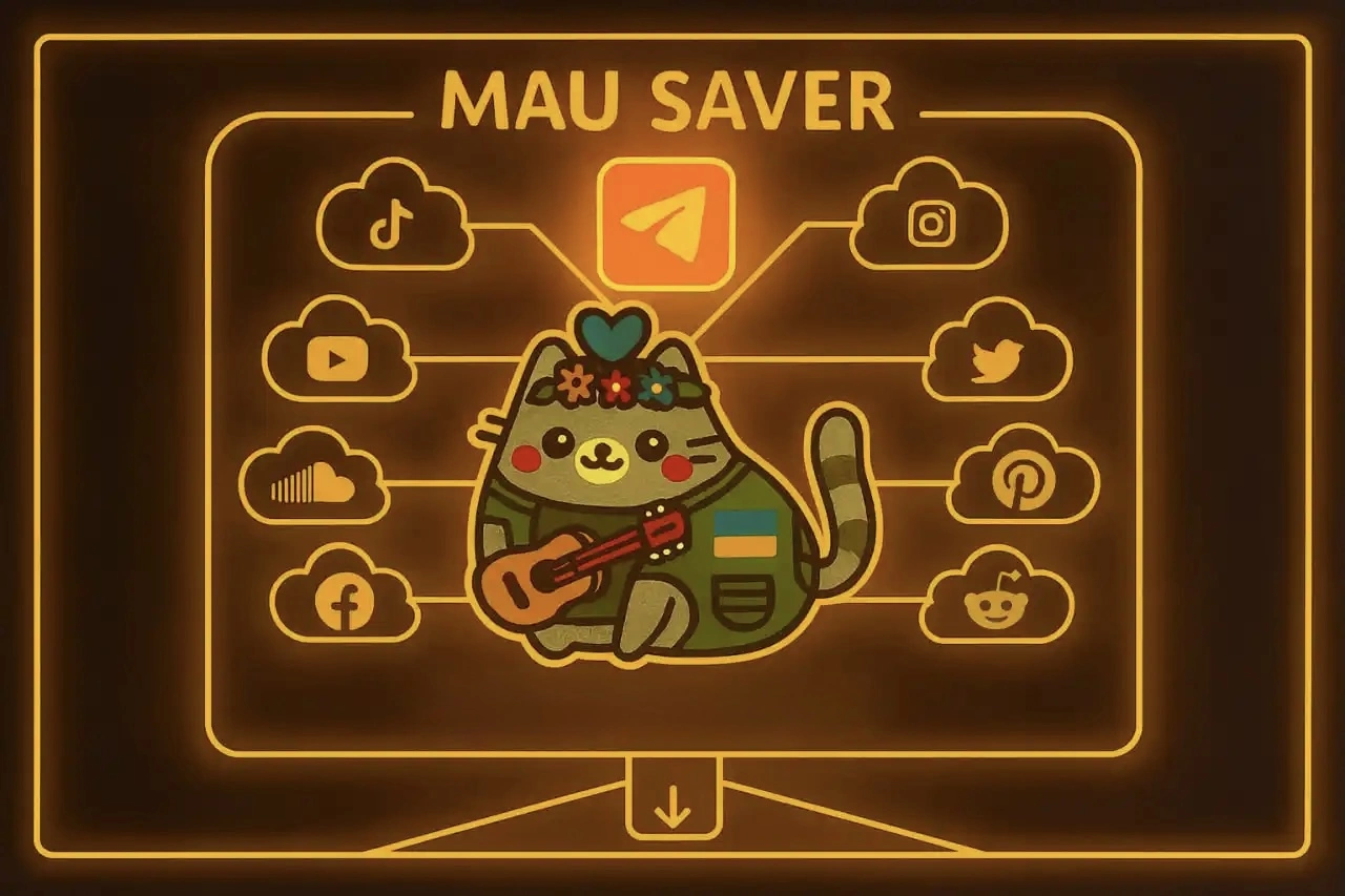 Screenshot of Mau Saver Bot - Telegram media downloader, Telegram bot